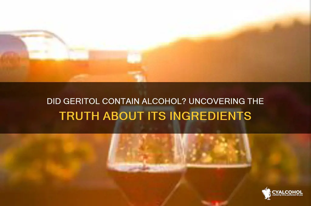 did geritol have alcohol in it