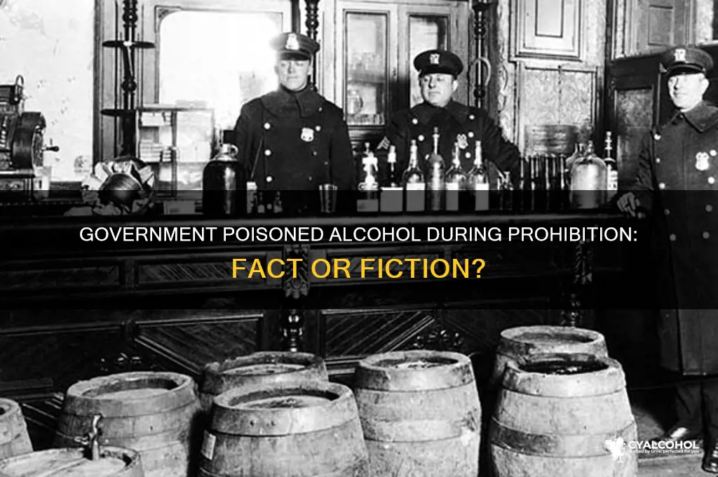 did government poison alcohol during prohibition