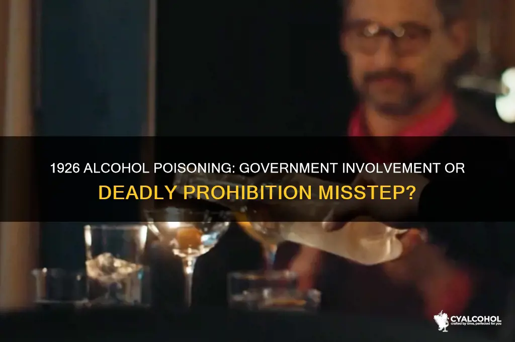 did government poison alcohol in 1926