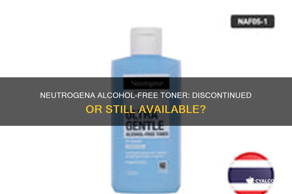 did neutrogena discontinue alcohol free toner
