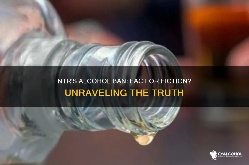 did ntr ban alcohol