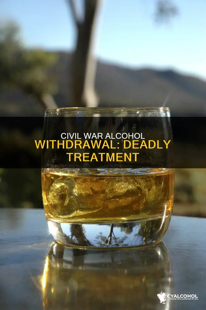 did people die from alcohol withdrawal at civil war time