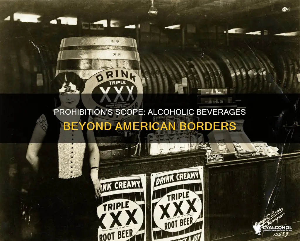 did prohibition only ban alcoholic beverages manufactured in the us