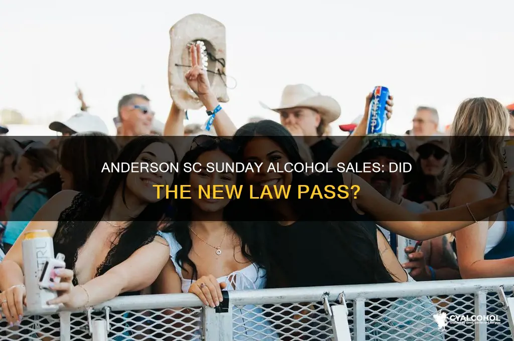 did sunday alcohol sales pass in anderson sc