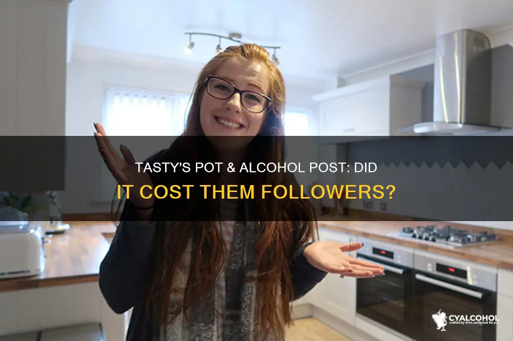 did tasty lose followers from pot & alcohol post