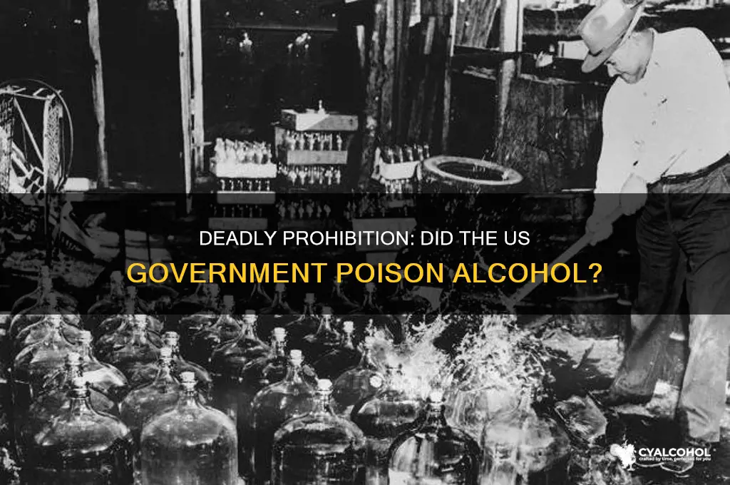 did the us government poison alcohol durjing prohibition
