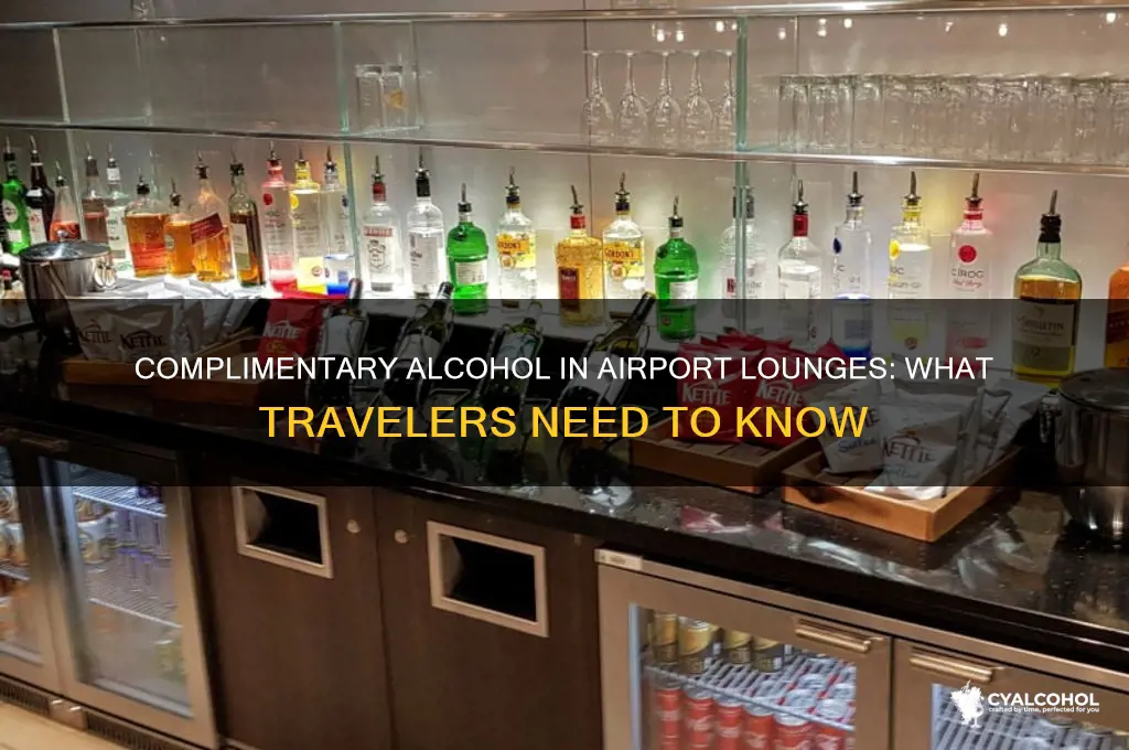 do airport lounges have complimentary alcohol