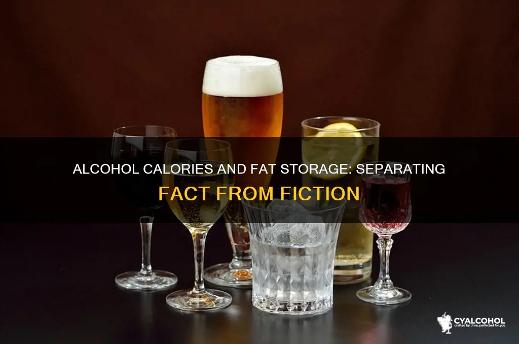 do alcohol calories turn into fat