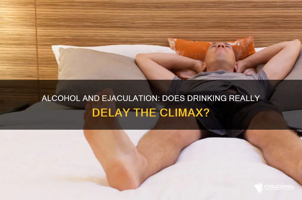 do alcohol delay ejaculation