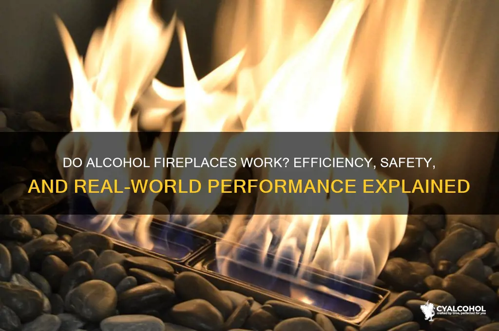 do alcohol fireplaces work