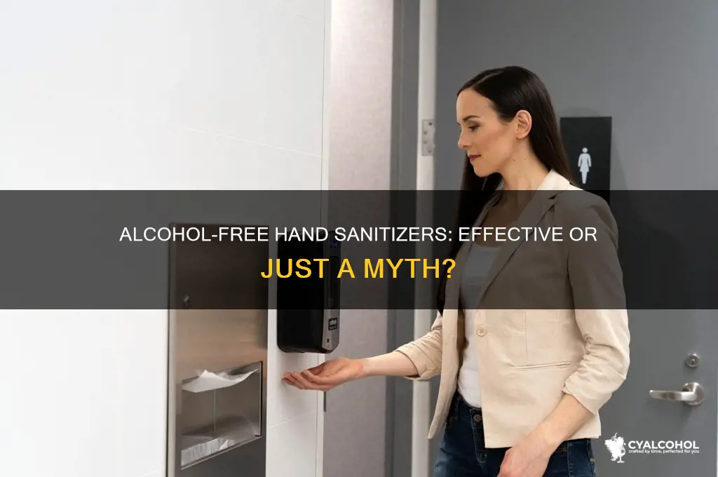 do alcohol free hand sanitisers work