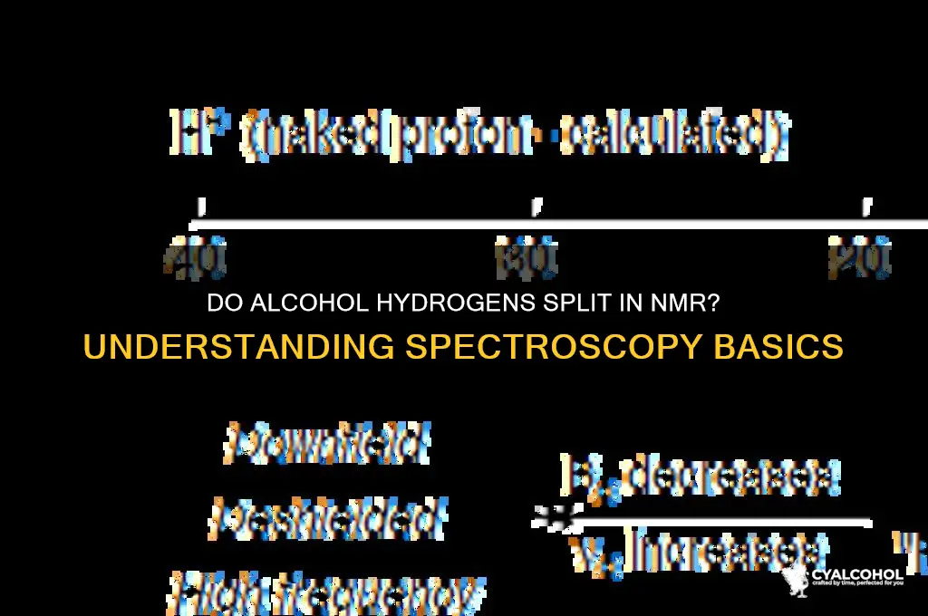 do alcohol hydrogens split in nmr