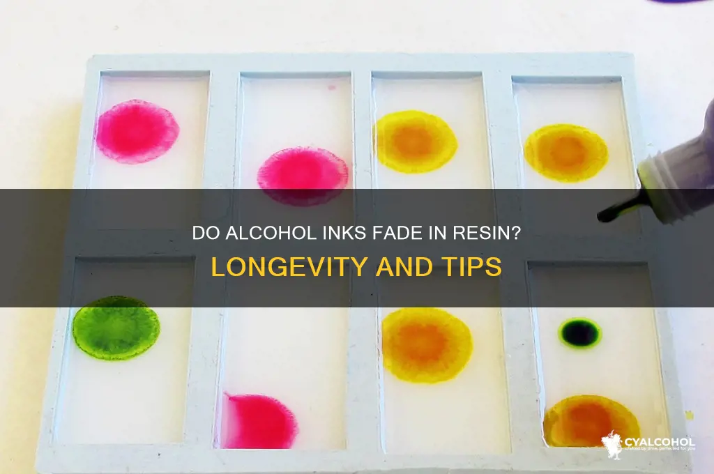 do alcohol inks fade in resin