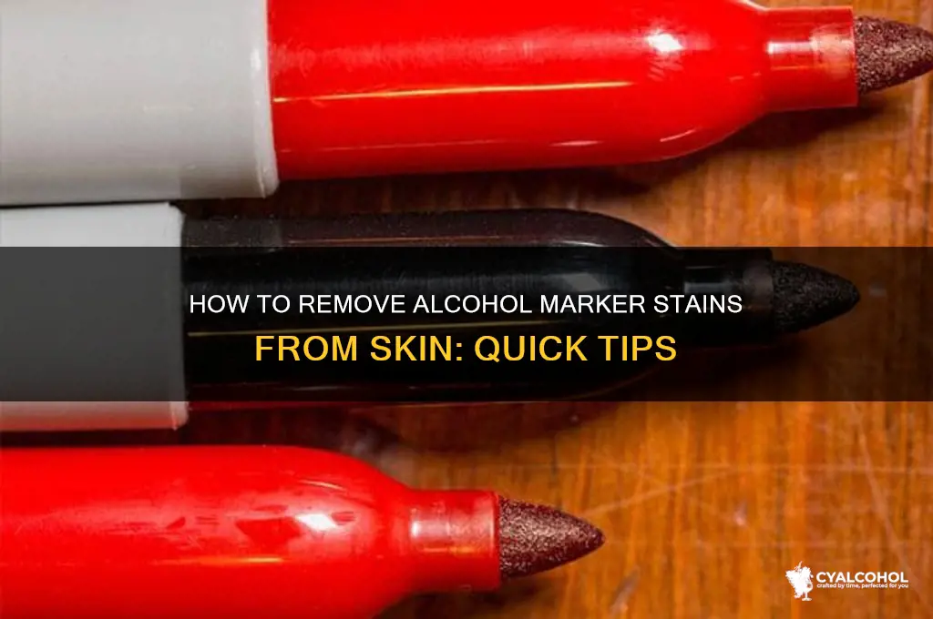 do alcohol markers come off skin