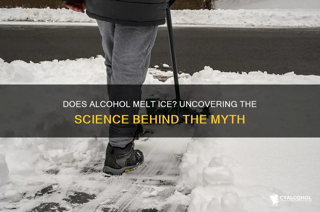 do alcohol melt ice