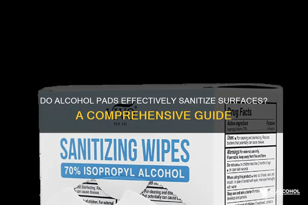 do alcohol pads sanitize
