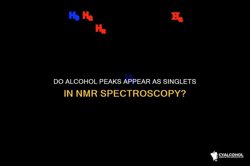 do alcohol peaks singlets in nmr