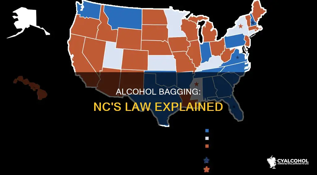 do alcohol purchases need to be bagged in nc