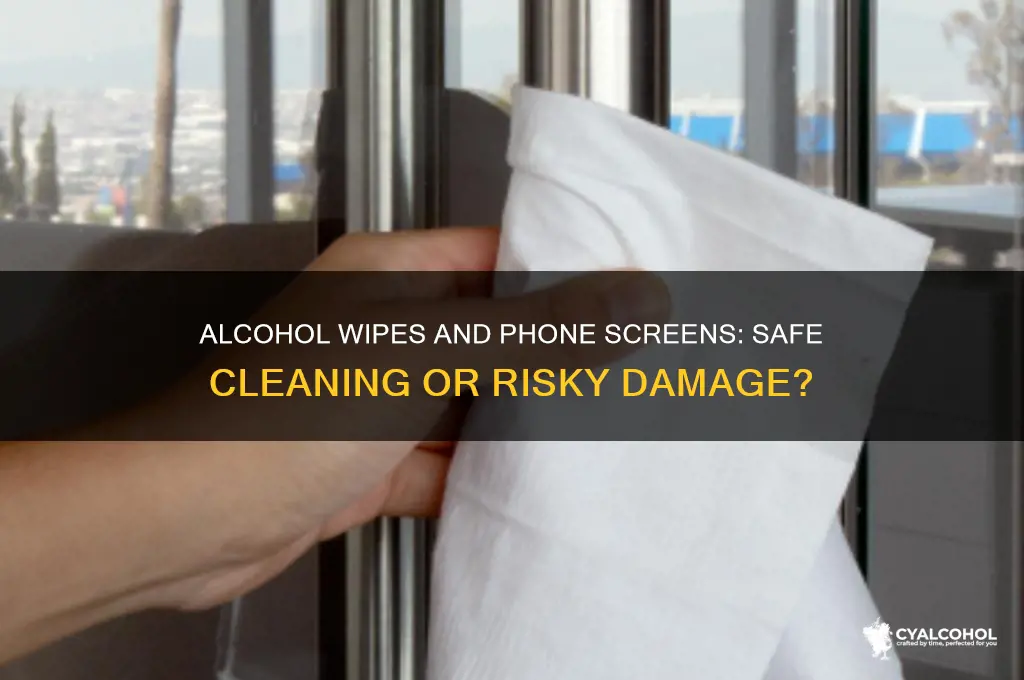 do alcohol wipes damage phone screens