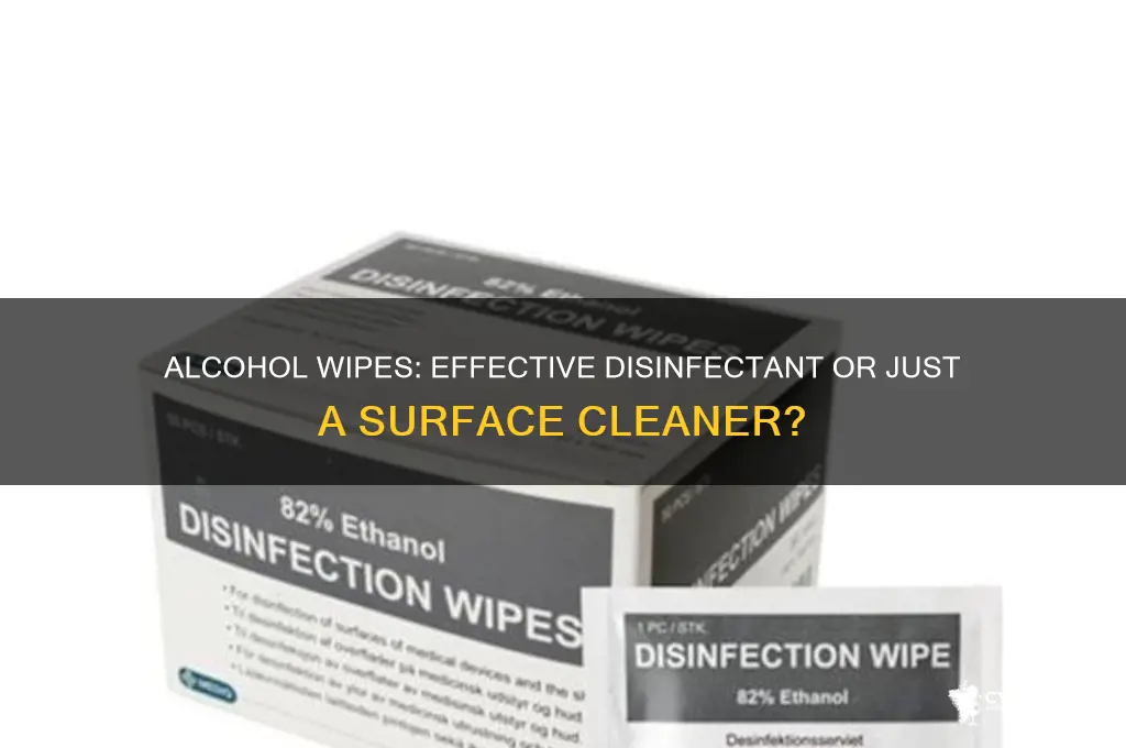 do alcohol wipes disinfect and sterilize