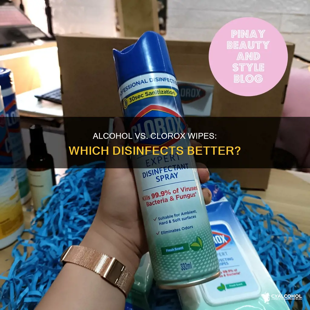 do alcohol wipes disinfect as well as clorox wipes