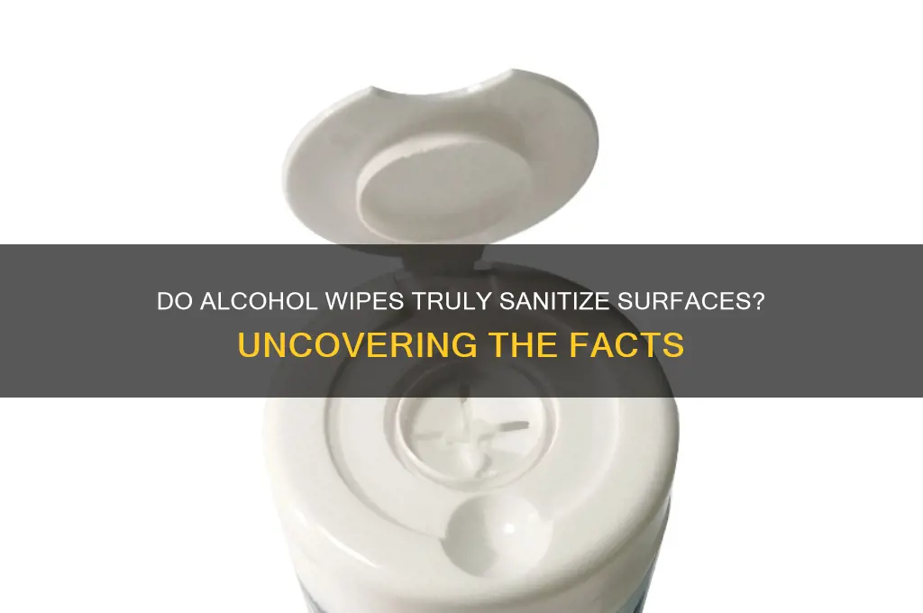 do alcohol wipes sanitize