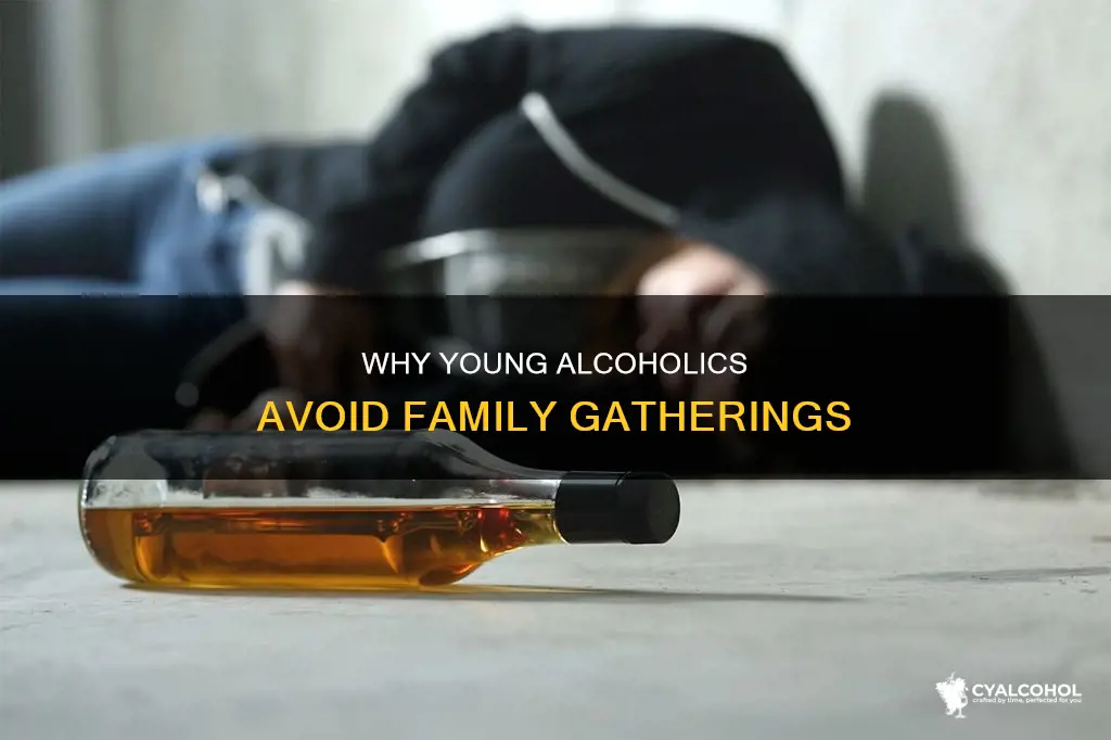do alcoholic young adults avoid their parents and family gatherings