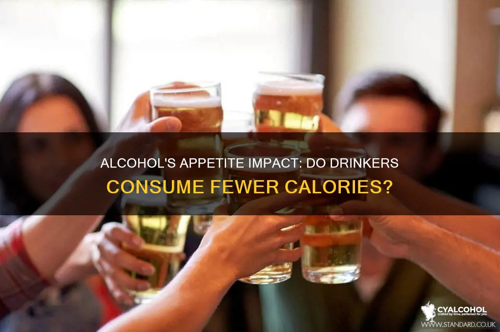 do alcoholics eat less