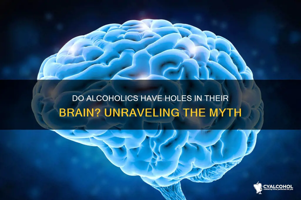do alcoholics have holes in brain