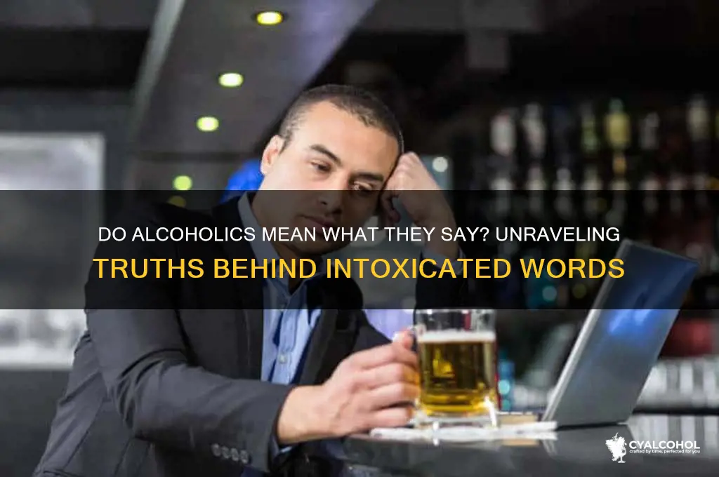 do alcoholics mean what they say