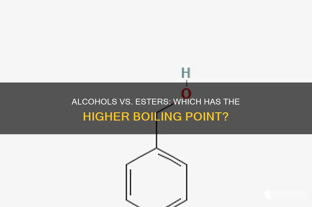 do alcohols or esters have higher boiling points