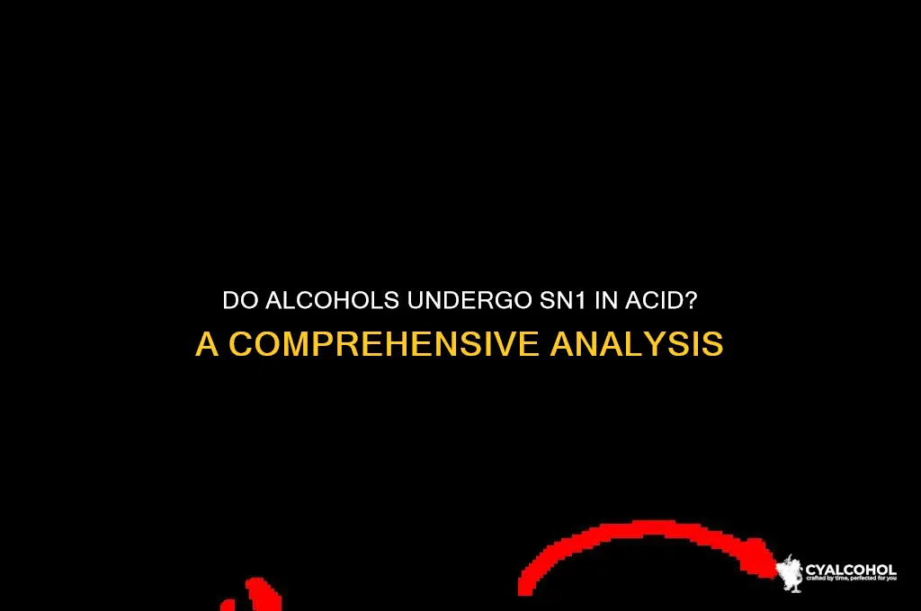 do alcohols undergo sn1 in acid