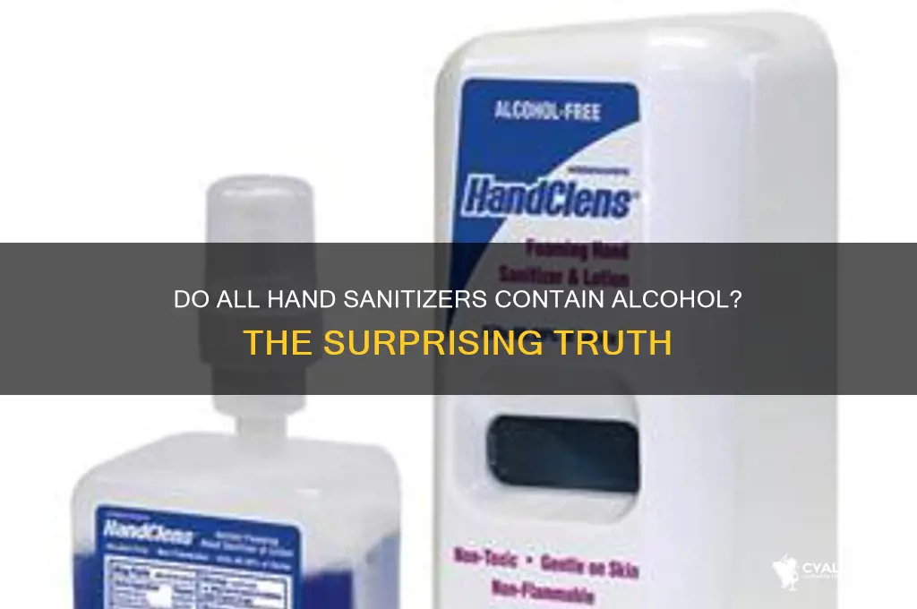 do all hand sanitizers have alcohol
