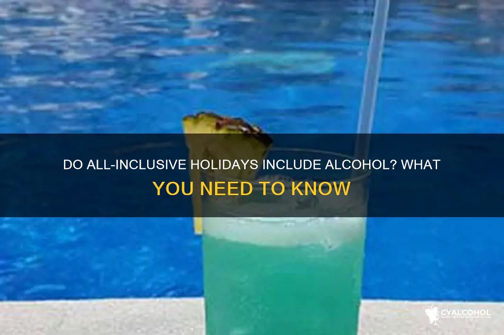 do all inclusive holidays include alcohol
