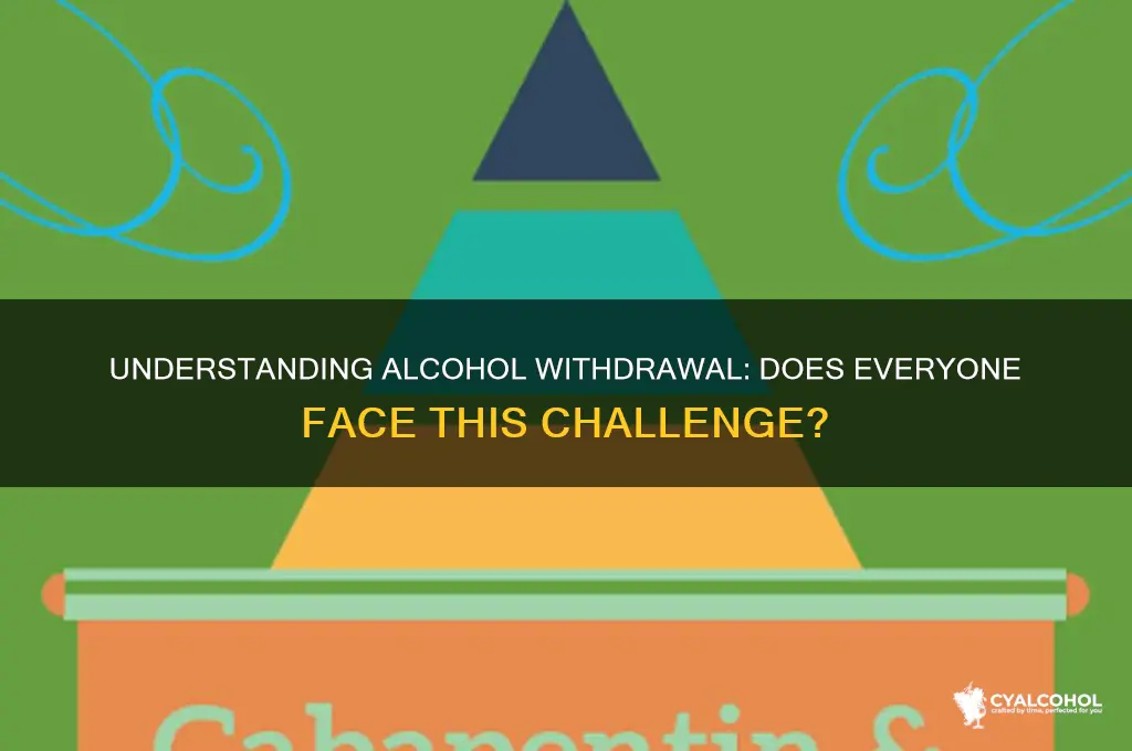 do all people experience alcohol withdrawal