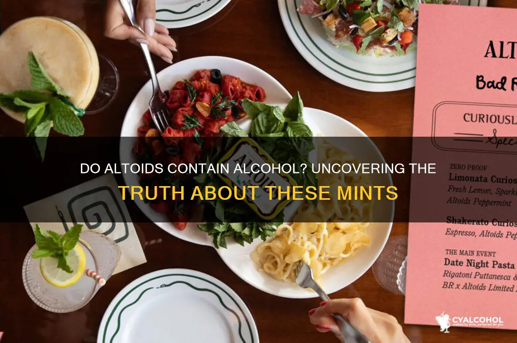 do altoids have alcohol