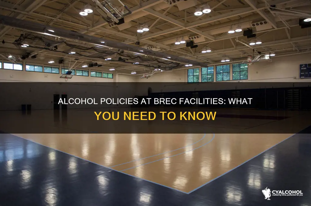 do any brec facilities allow alcohol