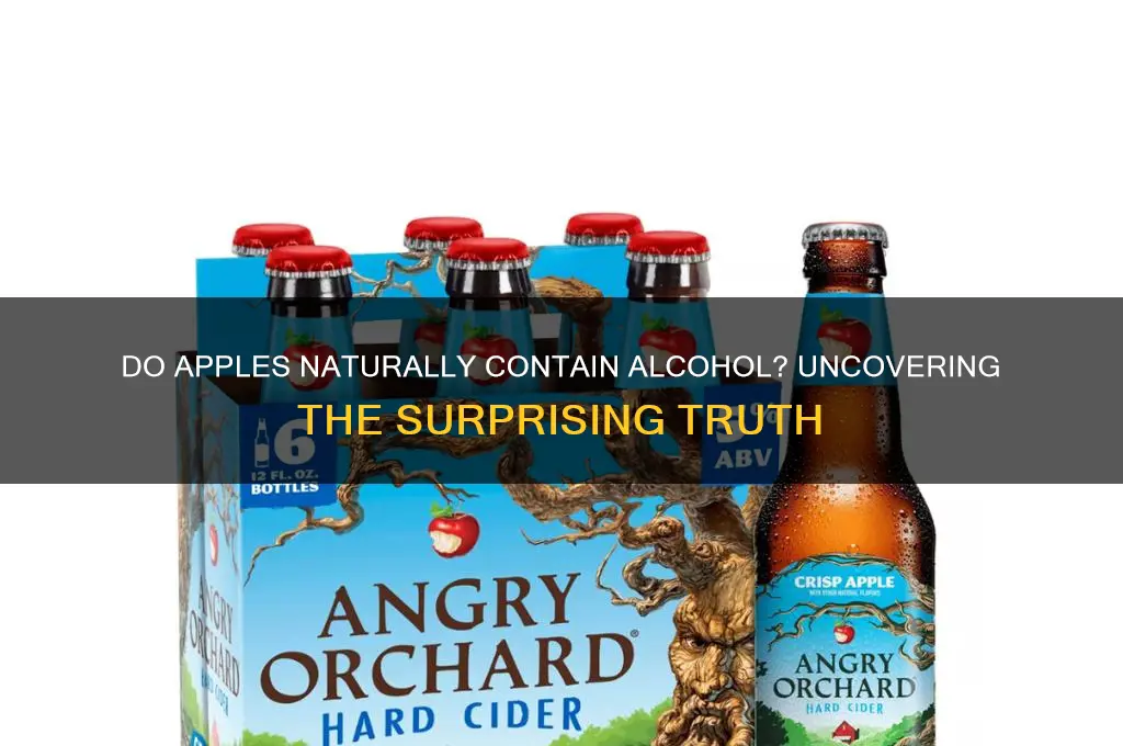 do apples have alcohol