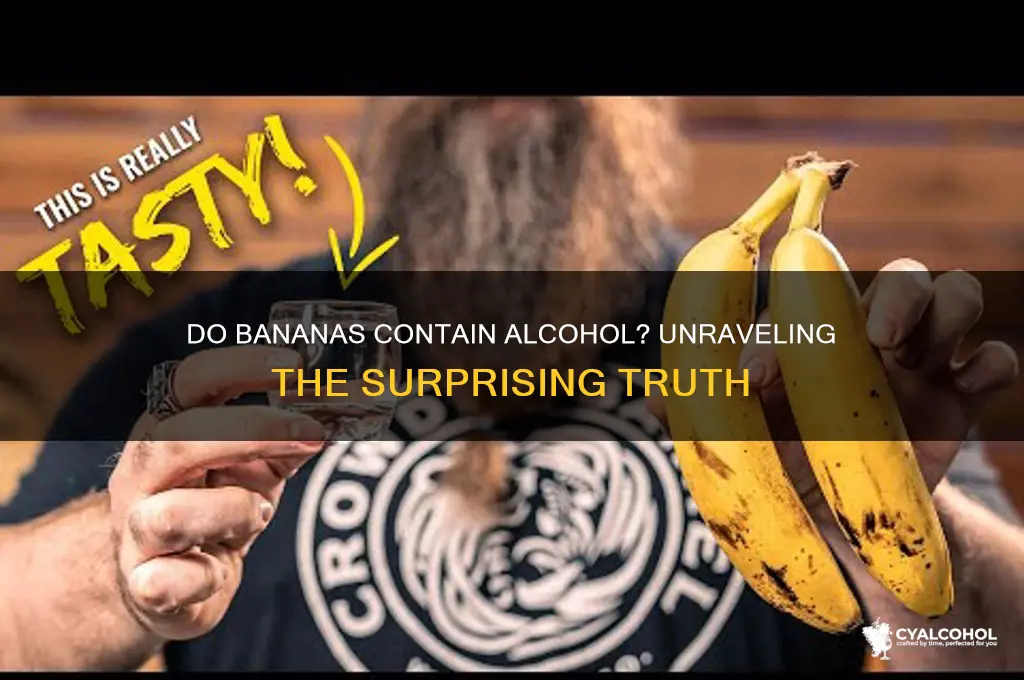 do bananas have alcohol in them