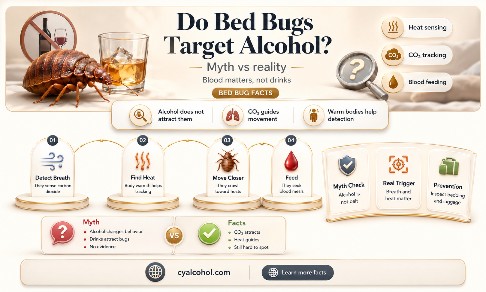 are bed bugs attracted to alcohol