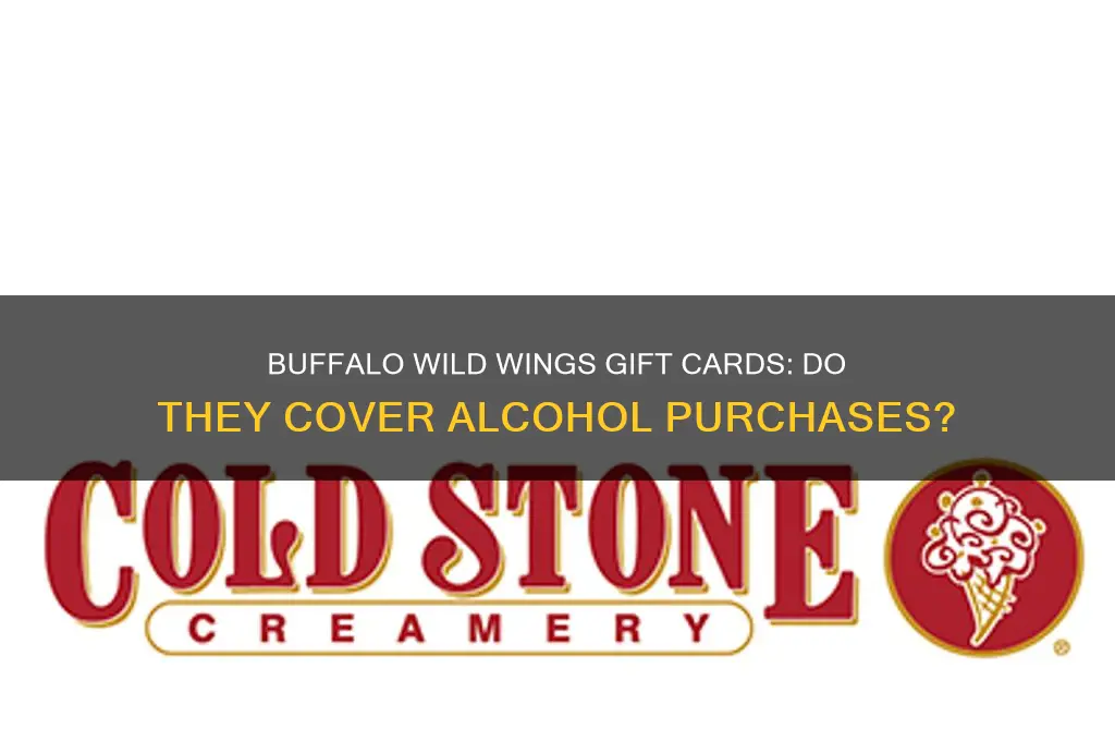 do buffalo wild wings gift cards cover alcohol
