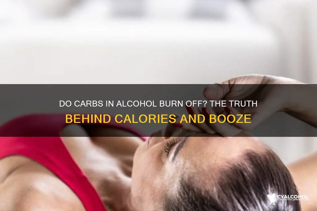 do carbs in alcohol burn off