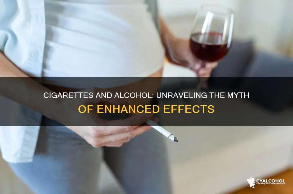 do cigarettes enhance alcohol
