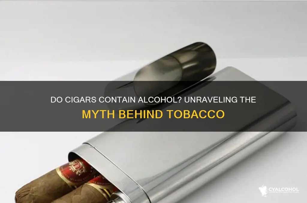 do cigars have alcohol in them