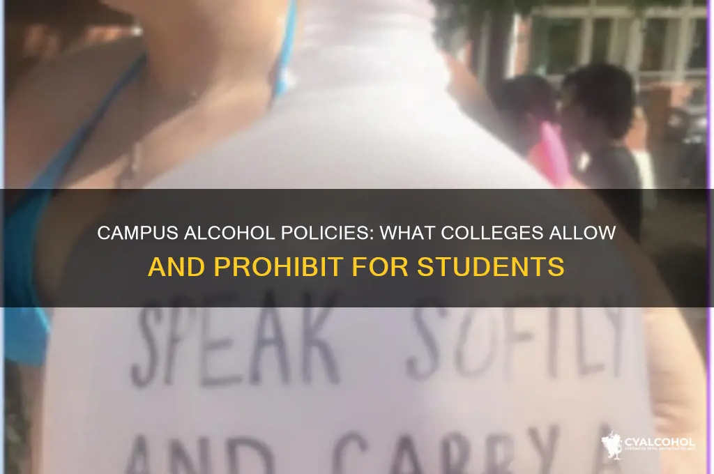 do colleges allow alcohol on campus