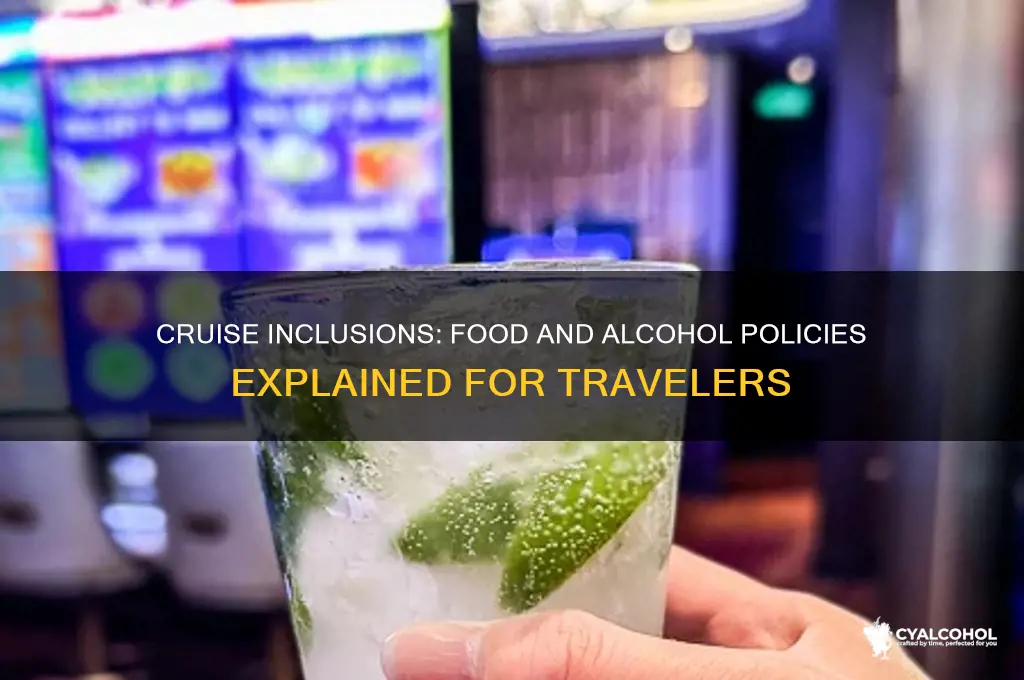 do cruises include food and alcohol