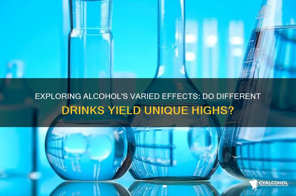 do different alcohols produce differnet highs