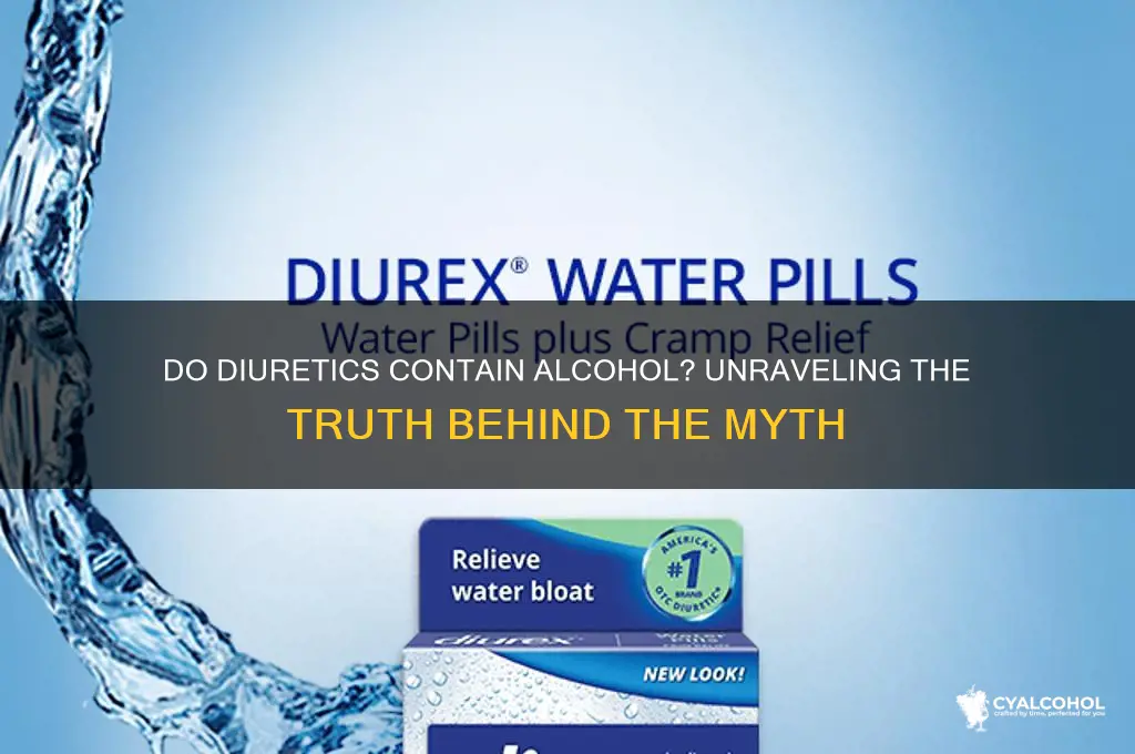 do diuretics have alcohol in them