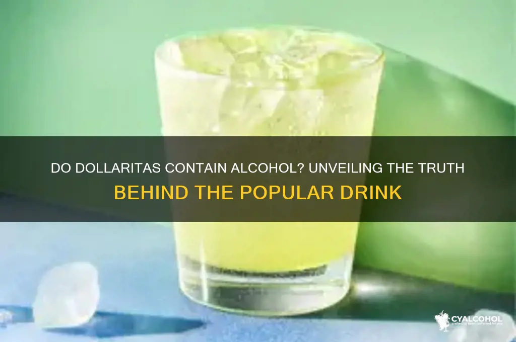 do dollaritas have alcohol