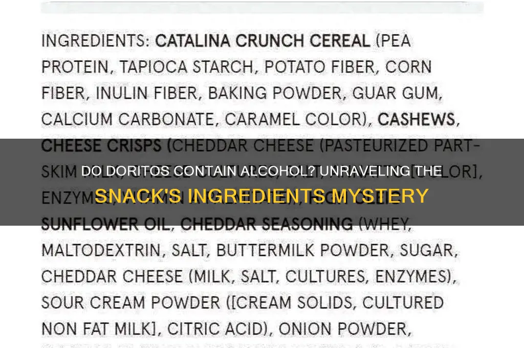 do doritos have alcohol